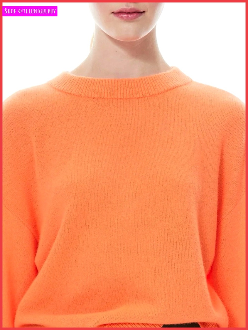 Alice + Olivia Denver Cashmere Round Hem Long Sleeve Sweater Pullover